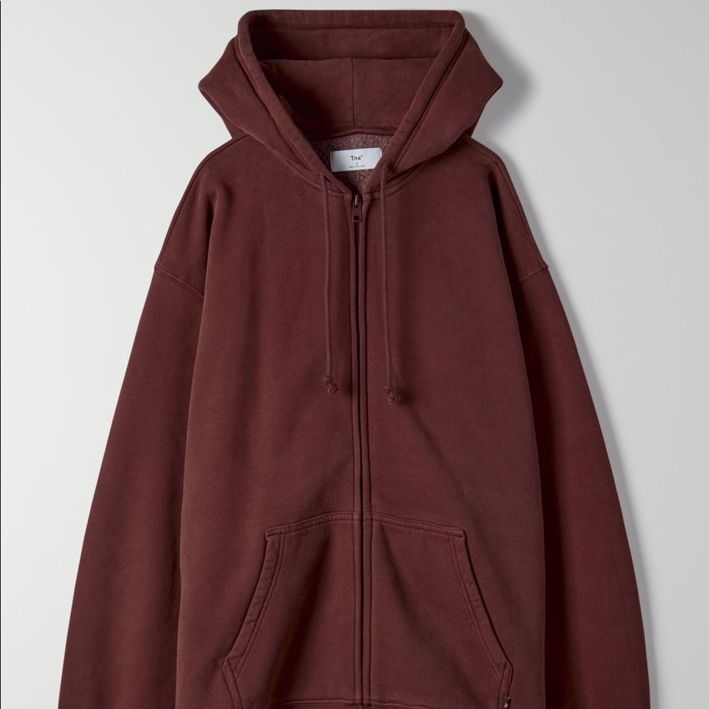 TNA Boyfriend Zip Up Hoodie - GD Dark Clove